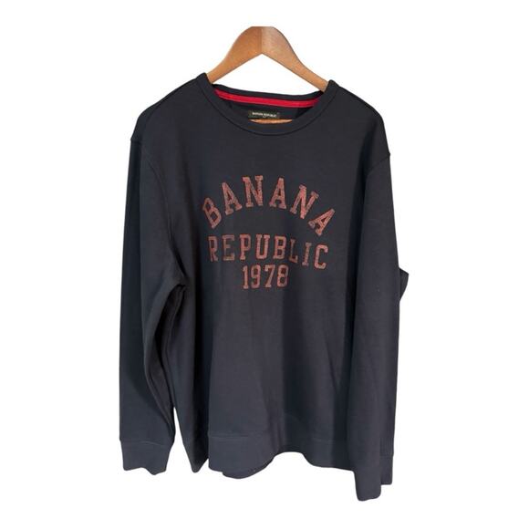 Banana Republic Men’s Sweater 1978 Crewneck Long Sleeve Blue XL - Picture 1 of 10